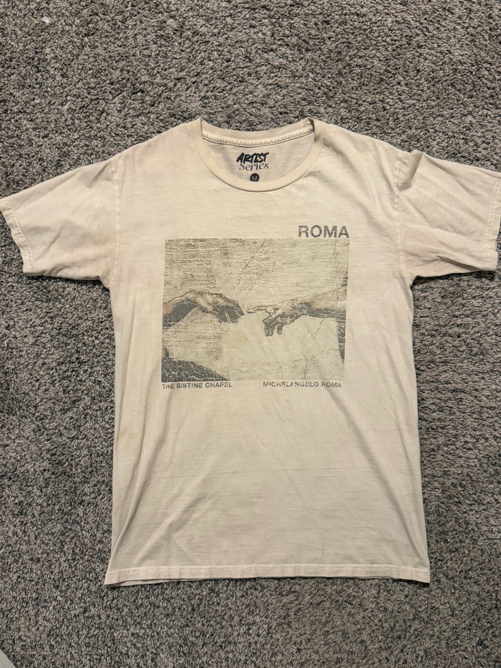 ROMA Cream Graphic T‑Shirt